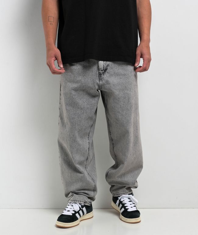 【Anyone more】Pori Gray Green Loose Fit Denim Pants Anyone more】Pori Gray Green Loose Fit Denim Pants (Anyone