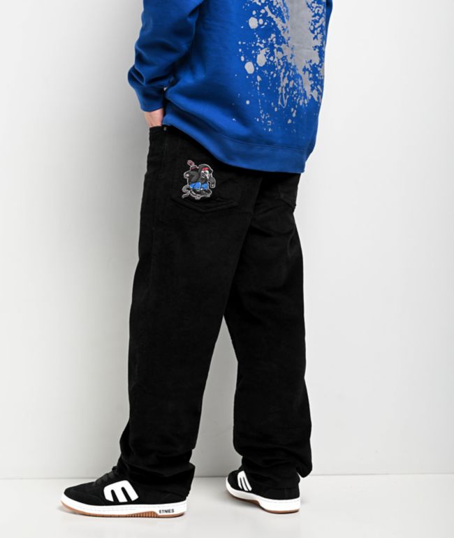 Empyre Rat Loose Fit Black Corduroy Skate Pants