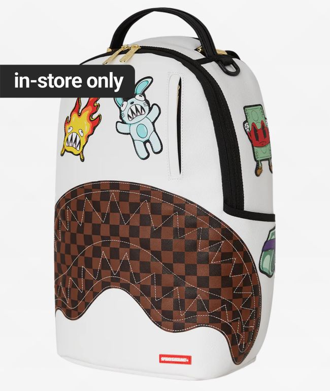 バッグ・カバンその他 SPRAYGROUND Men Bags D7507 PEEKING CHARACTER CHECK Brown Sprayground Peeking Checker Brown Backpack | Zumiez