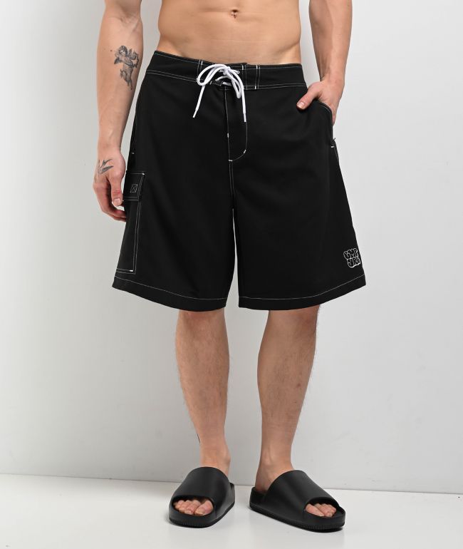 Ninth Hall Payton Charcoal Wash Relaxed Cargo Sweat Shorts