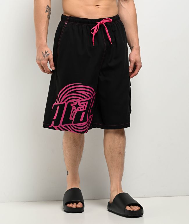 A.LAB Bass Black Cargo Board Shorts - A.LAB