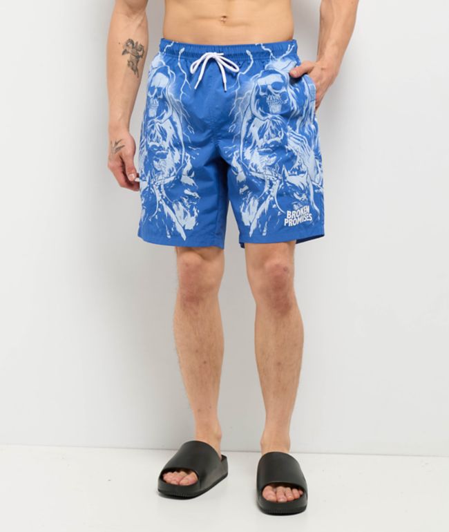 Broken Promises Cruel Summer Blue Board Shorts - Broken Promises