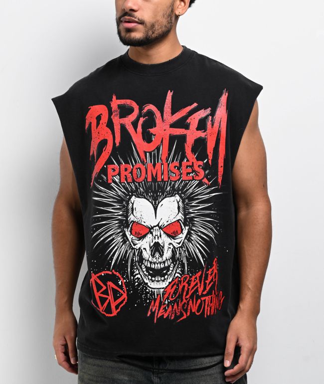 Broken Promises Widows Peak Black Tank Top - Broken Promises