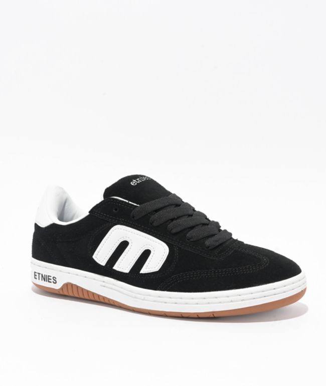 etnies Locut Black & White Skate Shoes - etnies