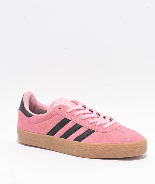 adidas Gazelle ADV Pink, Black, & Gum Skate Shoes