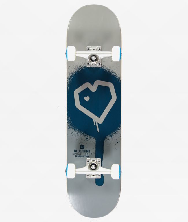Blueprint Spray Heart 8.0" Skateboard Complete - Blueprint