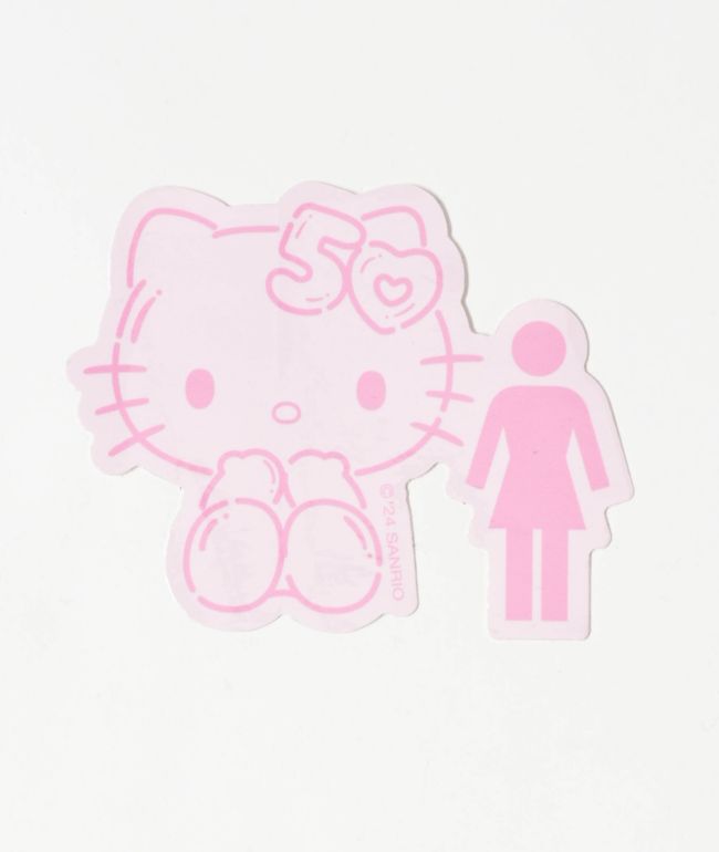 Girl x Hello Kitty and Friends Single Pink Sticker - Girl