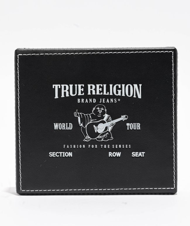 True Religion Stitched Brown Bifold Wallet - True Religion
