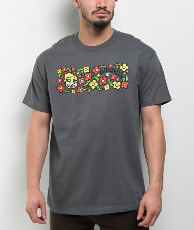 Krooked Sweatpants Charcoal T-Shirt - Krooked Skateboards