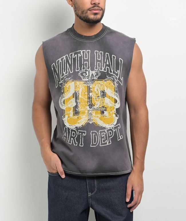 Ninth Hall Shipwreck Black Wash Tank Top - Ninth Hall
