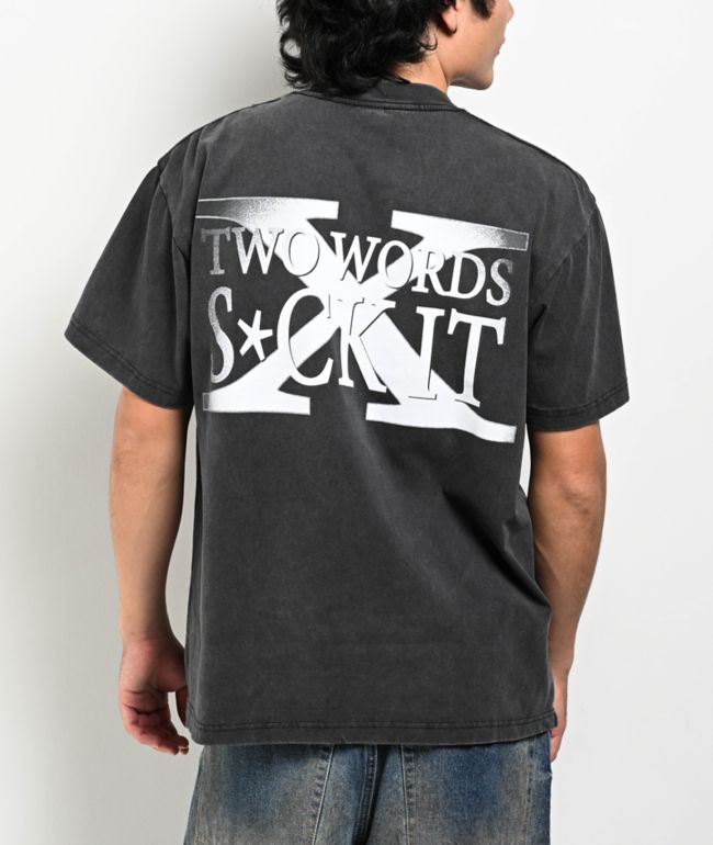 WWE D-Generation X Two Words Washed Black T-Shirt