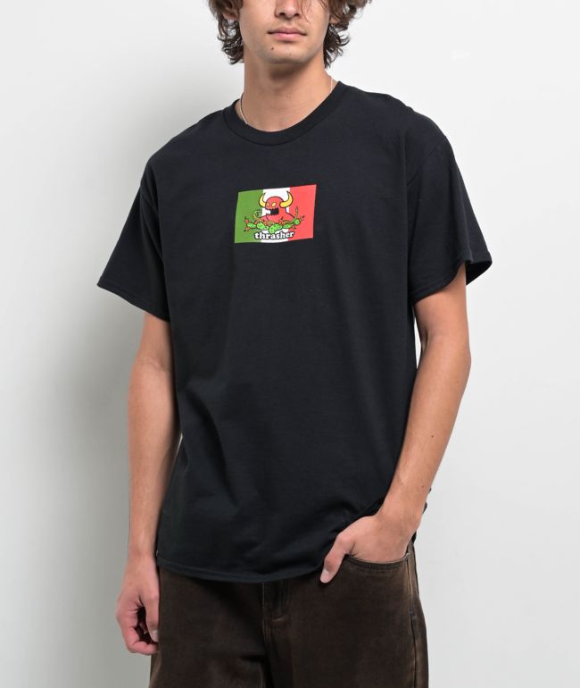 Thrasher x Toy Machine Vortex Black T-Shirt | Zumiez