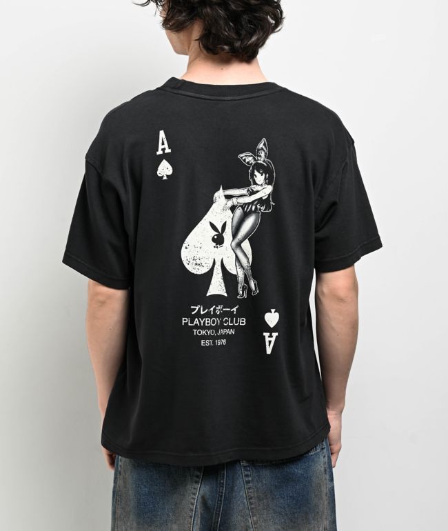 Color Bars x Playboy Ace Of Spades Cream T-Shirt | Zumiez