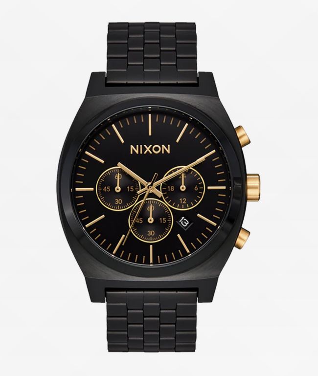 NIXON THE TIME TELLER クロノグラフ Time Teller Chrono Watch | Gold / Black / Gold | Chronograph