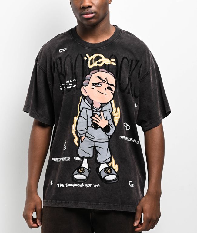 The Boondocks Riley King Black Wash T-Shirt - Boondocks