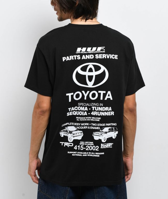 HUF x Toyota TRD Service Department Black T-Shirt - HUF