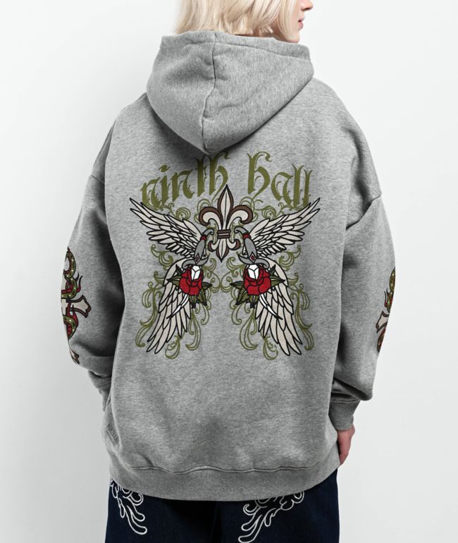 Ninth Hall Alina Grey Oversized Hoodie