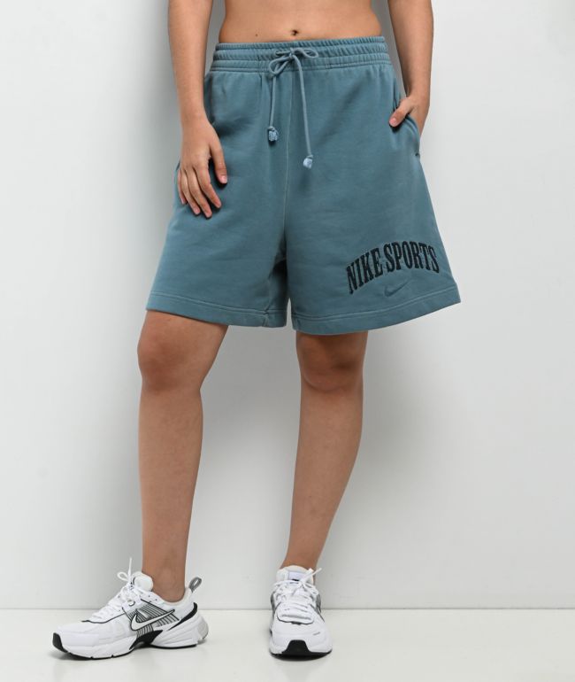 Nike Sportswear Phoenix Fleece Smokey Blue French Terry Sweat Shorts - Nike