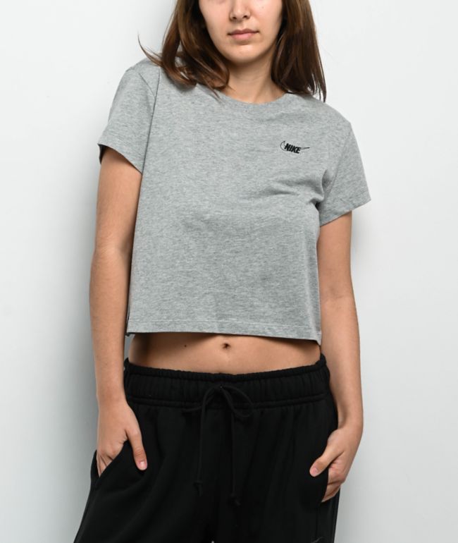 Nike Sportswear Essential Grey Boxy T-Shirt | Zumiez