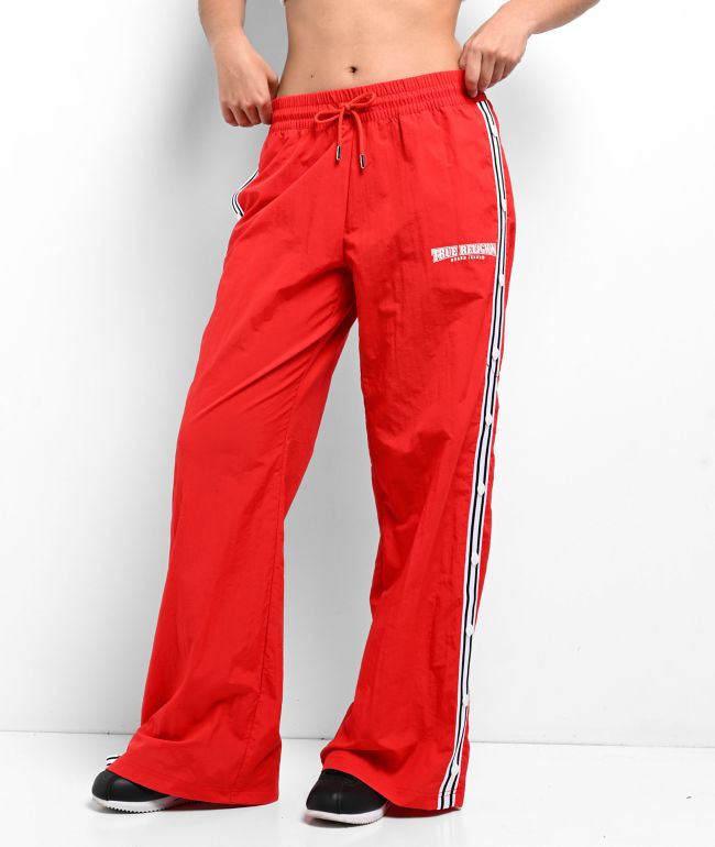 True Religion Tearaway Red Track Pants - True Religion