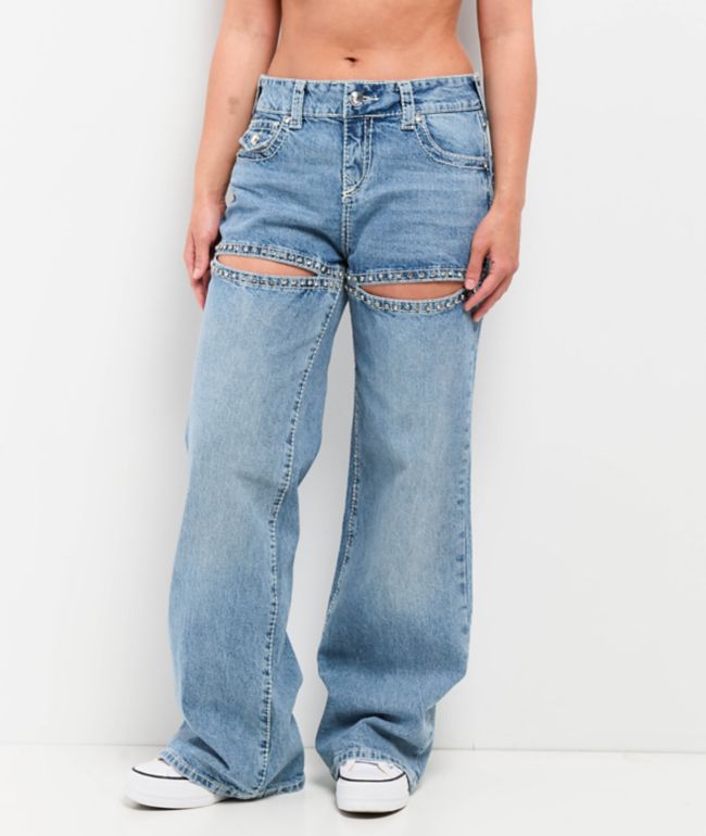 ◆TOOMUCHTAX◆ LOW RISE LOOSEFIT JEANS DARK BLUE TOOMUCHTAX Low Rise Loose-Fit Jeans - Blue | International Store