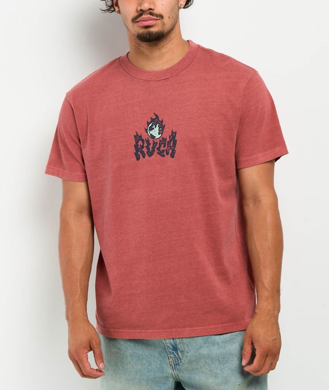 RVCA Burn Notice Rust T-Shirt - RVCA