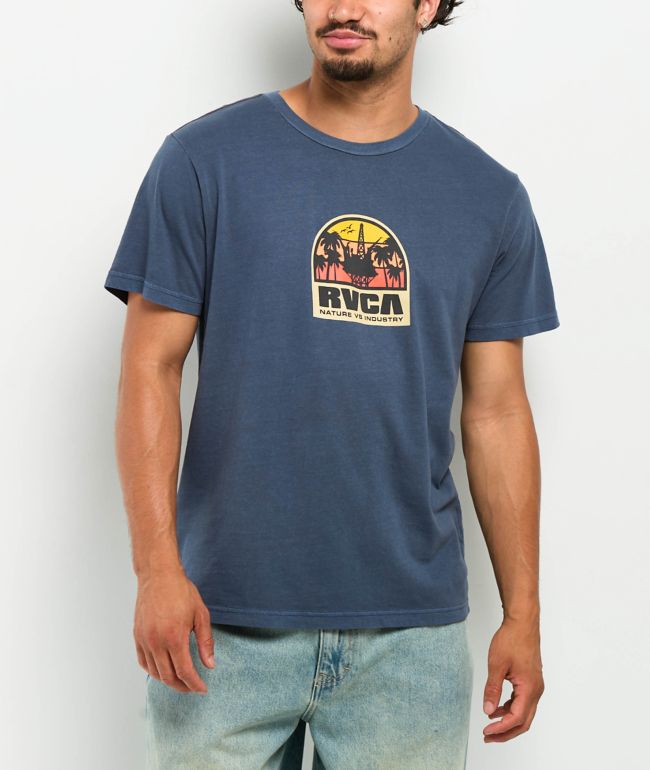 RVCA Bluffset Navy T-Shirt - RVCA