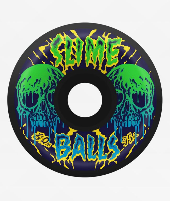 Slime Balls Skull Vomits 60mm 95a Black Skateboard Wheels - Slime Balls