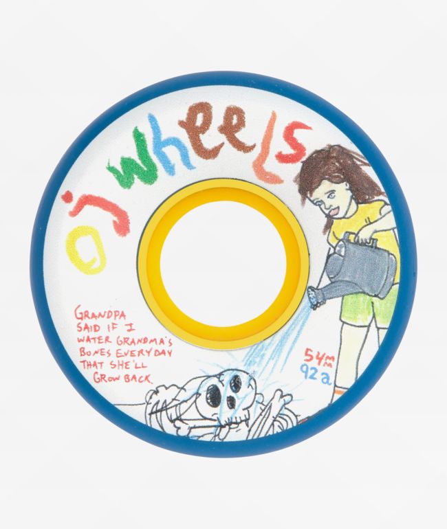 OJ x Porous Walker Grandma's Keyframe 54mm 92a Blue Skateboard Wheels - OJ Wheels
