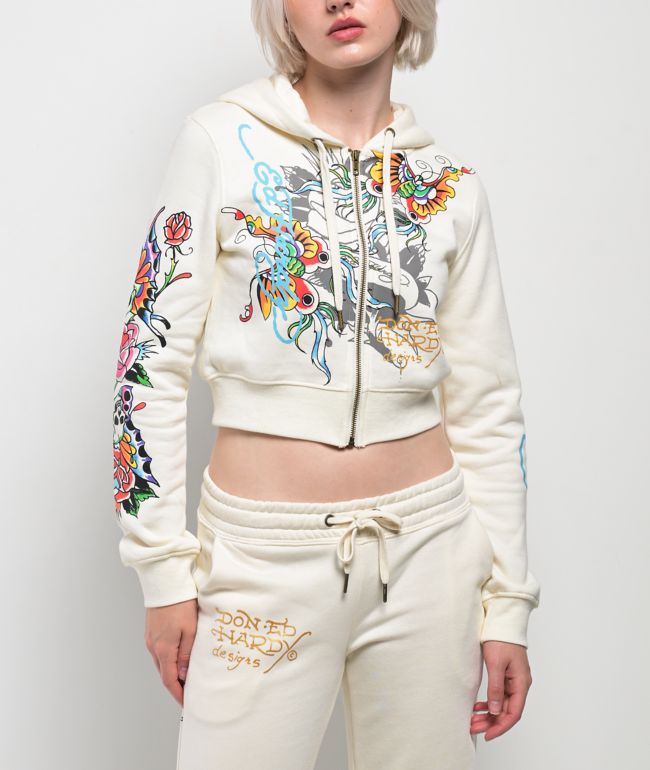 Ed Hardy ホワイトダウンジャケット XS ed1084_1.jpg