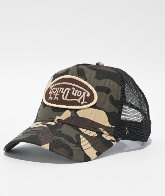 Von Dutch Brown Camo Trucker Hat - Von Dutch