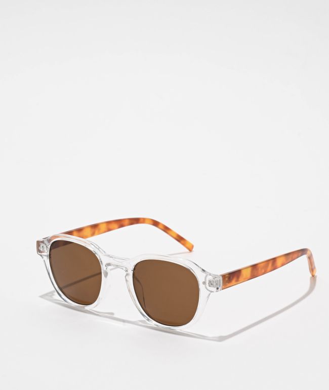 Round Translucent Tortoise & Clear Sunglasses - Eyeking