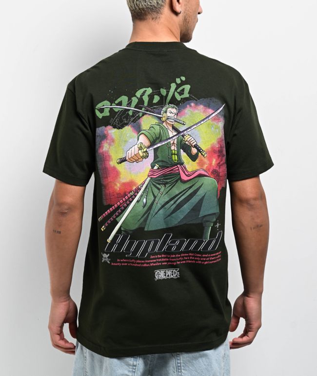 Hypland x One Piece Zoro Flame Green T-Shirt | Zumiez