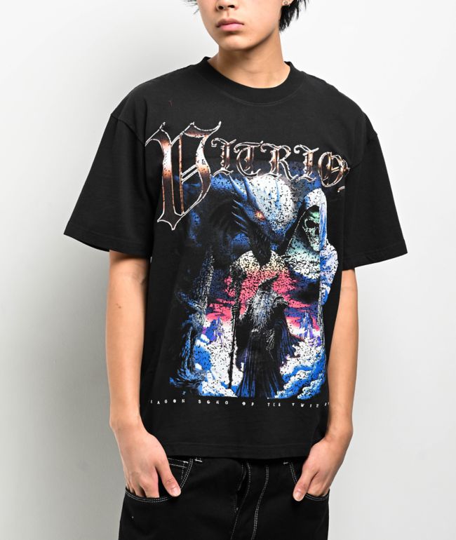 Vitriol Twin Moon Black T-Shirt - Vitriol