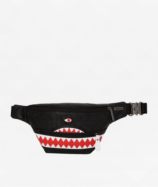 Sprayground Cut And Paste Savvy Black Fanny Pack - Sprayground