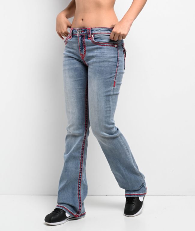 True Religion Becca Super T Blue Wash Bootcut Jeans
