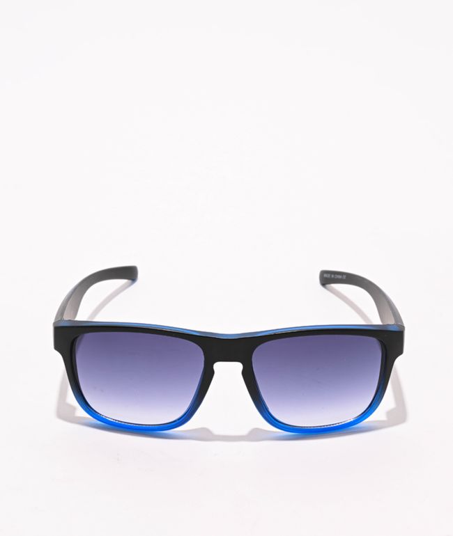 Max Squares Matte Black & Blue Gradient Sunglasses - I SEA