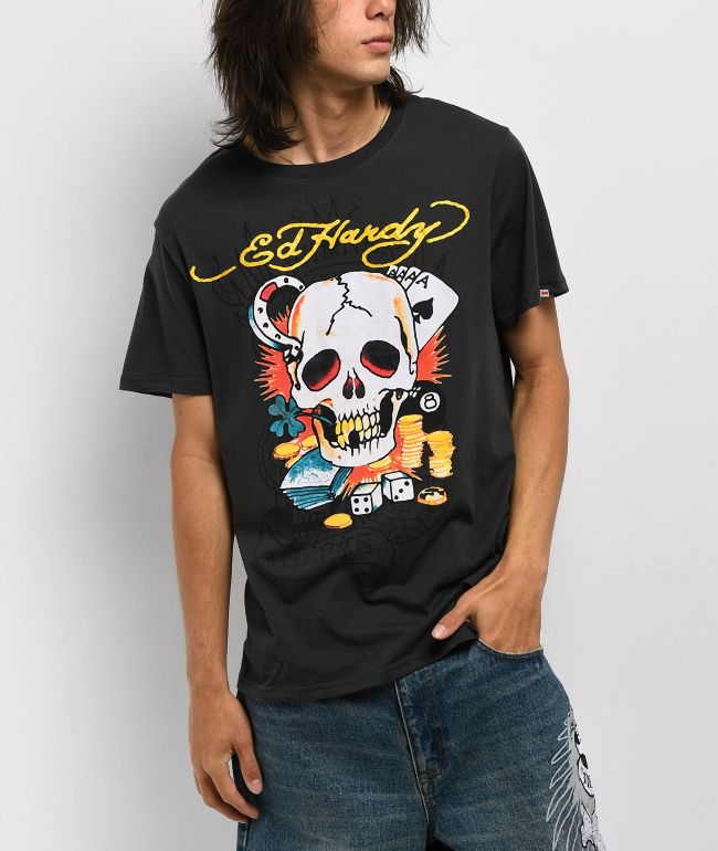 Ed Hardy Panther Snake Vintage Black T-Shirt