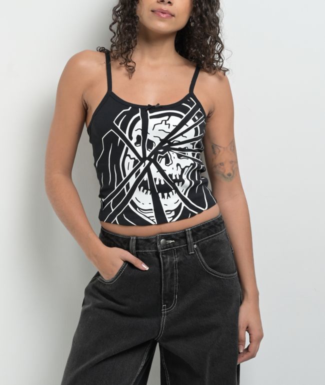 SWIXXZ Black & Pink Lace Up Tube Top | Zumiez