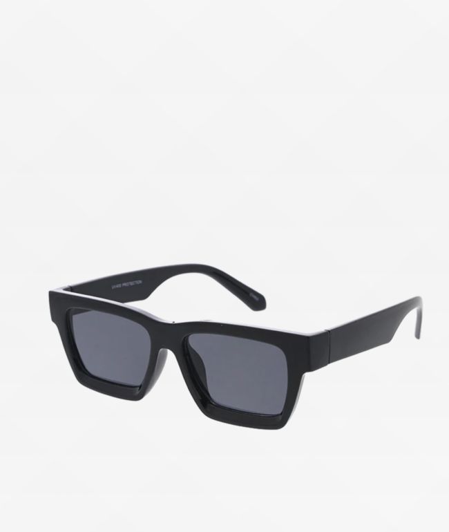 Vintage Transparent Square Black Sunglasses - Blue Gem Sunglasses