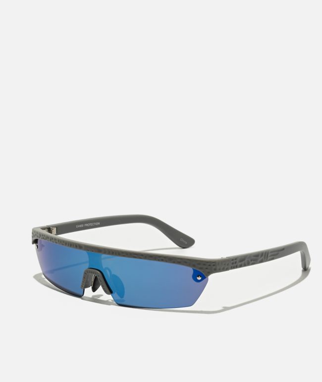 Blue Mini Shields Sunglasses - Blue Gem Sunglasses