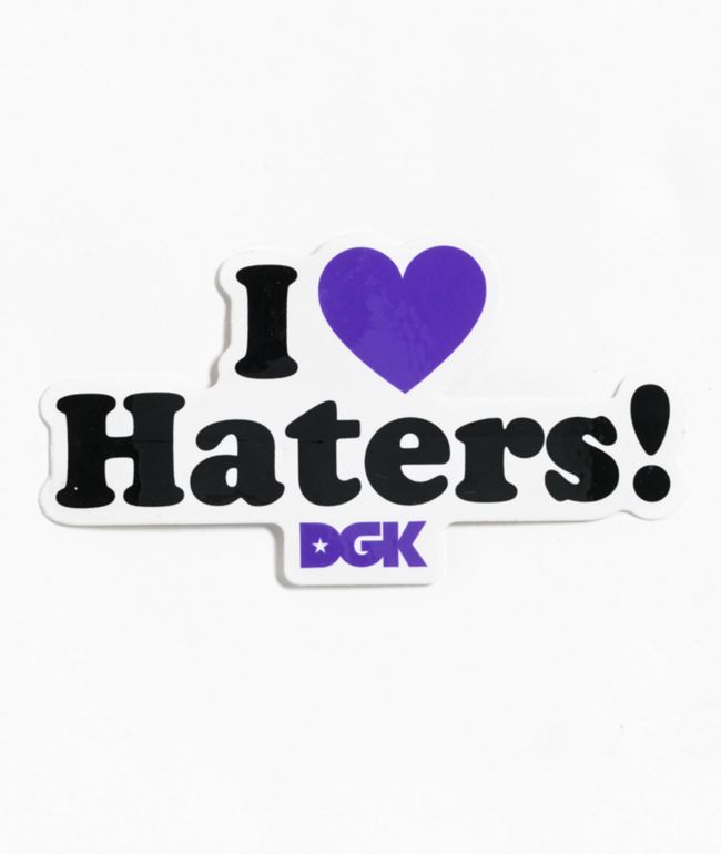 DGK Haters White Sticker - DGK