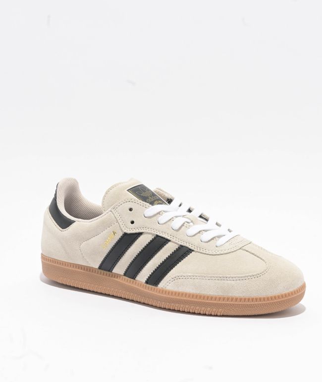 adidas Samba ADV Black, White & Gum Skate Shoes | Zumiez