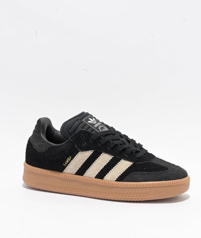 adidas Samba ADV Core Black, Grey Four & Gold Skate Shoes