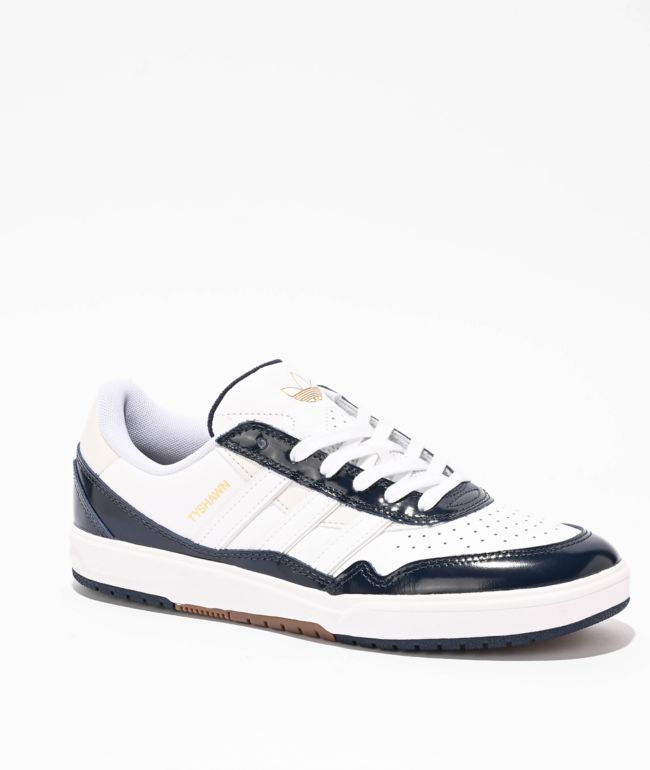 adidas Tyshawn II Cloud White, Collegiate Navy, Grey One Skate Shoes - adidas