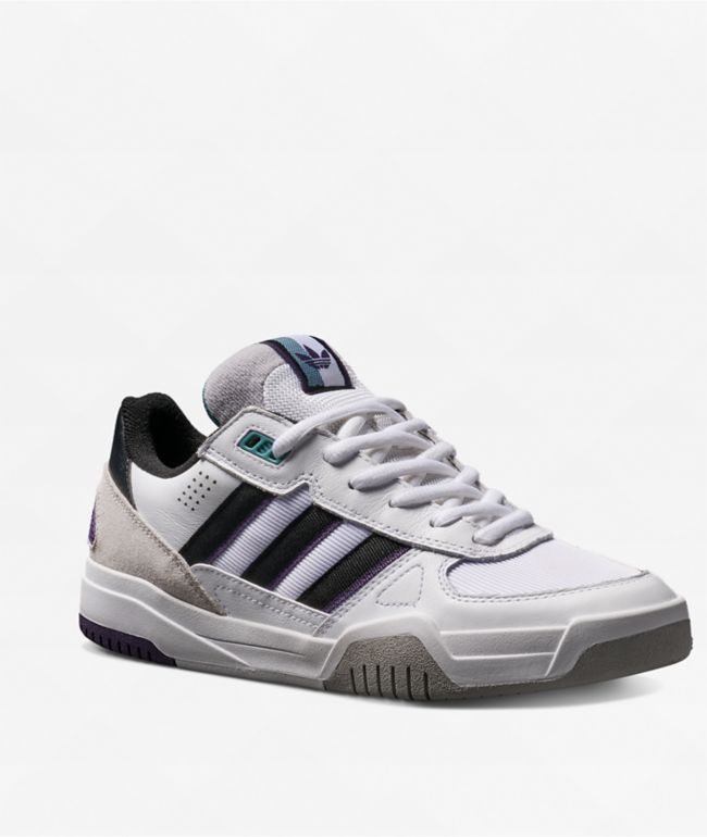 adidas Tekkira Cup White, Grey & Purple Skate Shoes - adidas