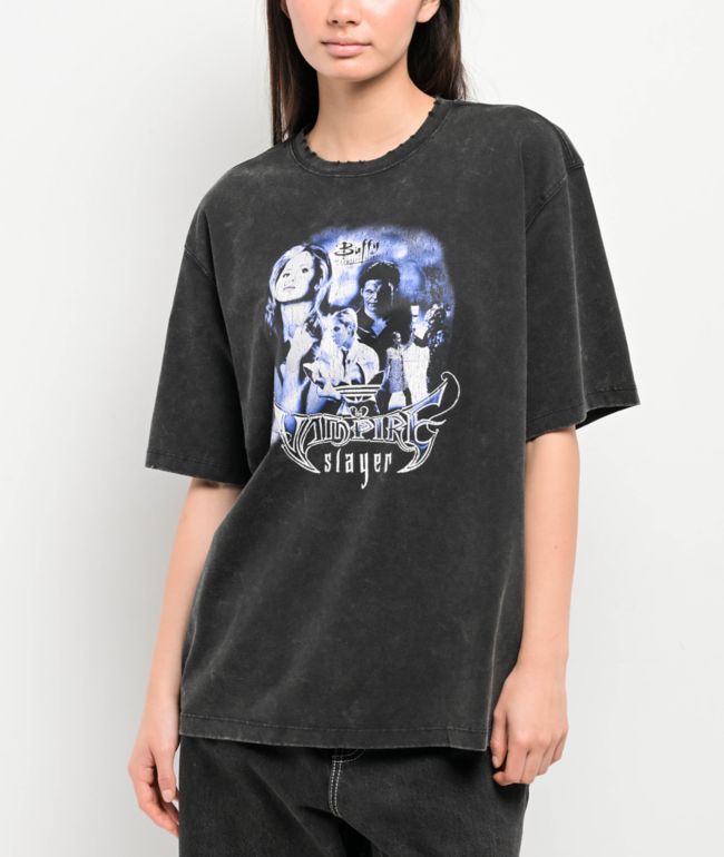 adidas x Buffy The Vampire Slayer Black Wash Oversized T-Shirt - adidas