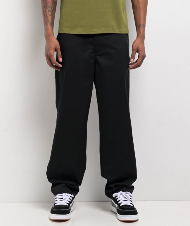 moon　　wide chino pants black M Wide Chino Pants | UNIQLO US