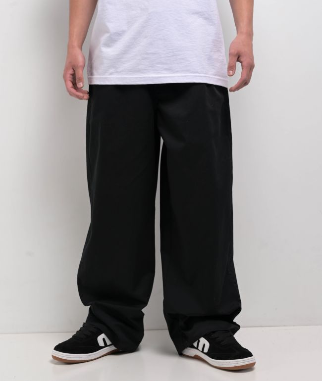 Empyre Cool Black Ultra Wide Skate Chino Pants