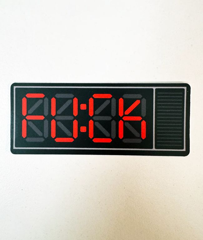 Strike Gently Alarm Clock Sticker - Strike Gently